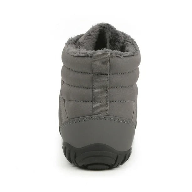 Men's Warm Fleece Barefoot Boots Wide Toe Orthopedic Support Snow Boots Waterproof Non-Slip Winter Boots