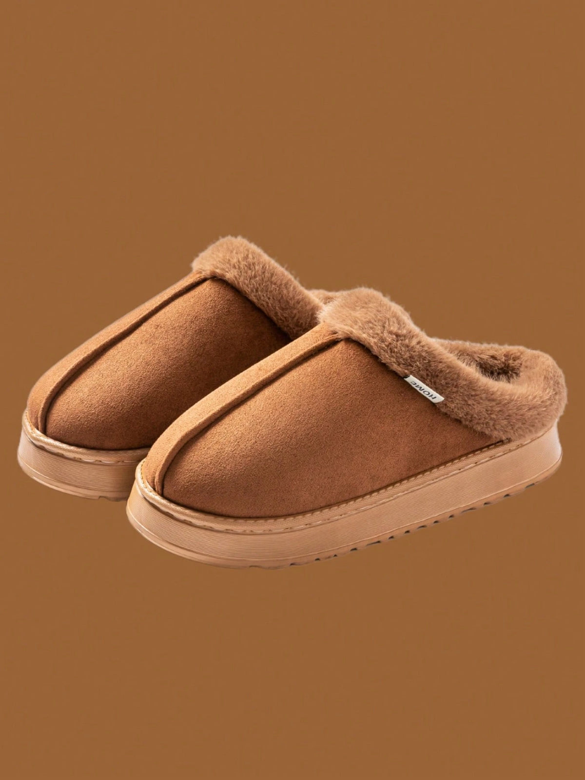 Fashionable & Cozy Men's Coffee Fuzzy Slippers