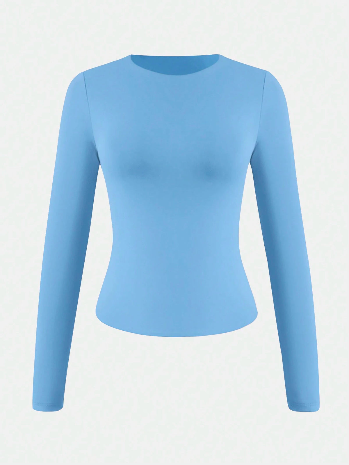 Women's Elastic Fitted White Top, Casual Nightclub Long Sleeve Bright Red T-Shirt, Autumn/Winter/Spring