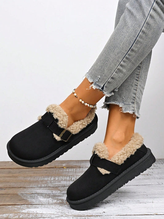 Women's Thick Sole Anti-Slip Snow Boots, Warm And Comfortable Casual Fashion