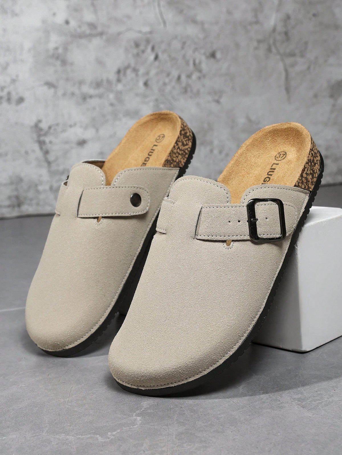 Men's Slip-On Mule Sandals, Soft Wood Casual Slippers