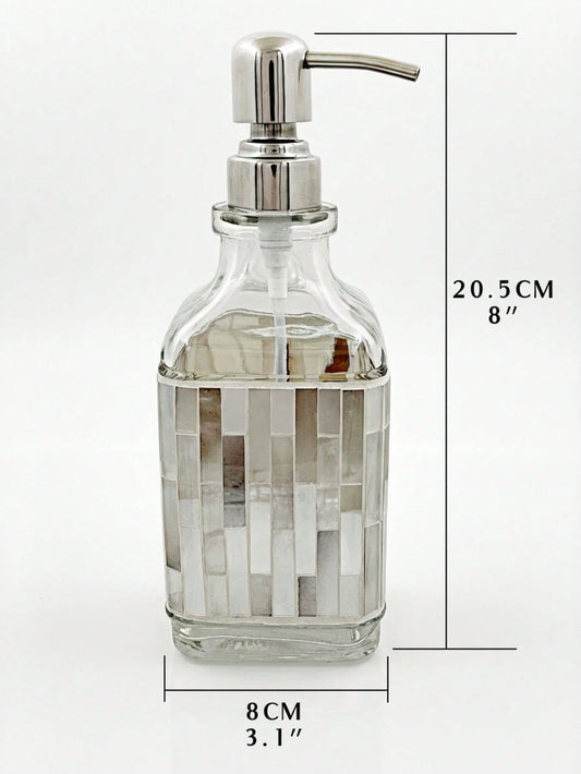 Cirelle Nordic Style Mosaic Hand Soap Dispenser, Glass Lotion Bottle, Bathroom Decorative Container