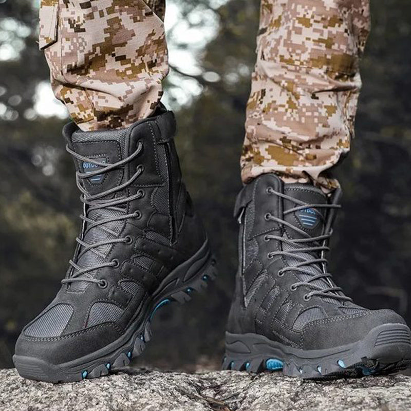 (imited Time Discount 49% off) Men's Lightweight  Breathable Durable Anti-slip Hiking Boots Combat Army Boots Work Boots
