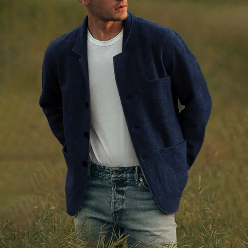 CLEARANCE SALE Men's Solid Color Fashion Jacket Coat Casual Jacket Coat
