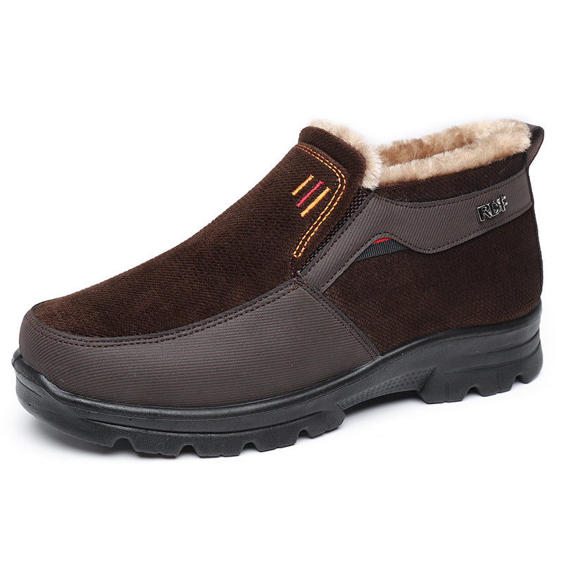 (Limited Time Discount 49% off) Men's Comfortable Lightweight Arch Support Winter Wool Shoes Waterproof Non-slip Warm Snow Shoes