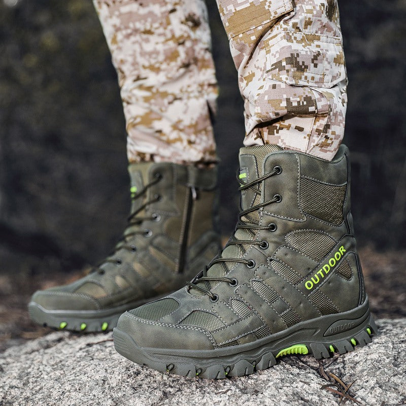 Men's Lightweight  Breathable Durable Anti-slip Hiking Boots Combat Army Boots Work Boots