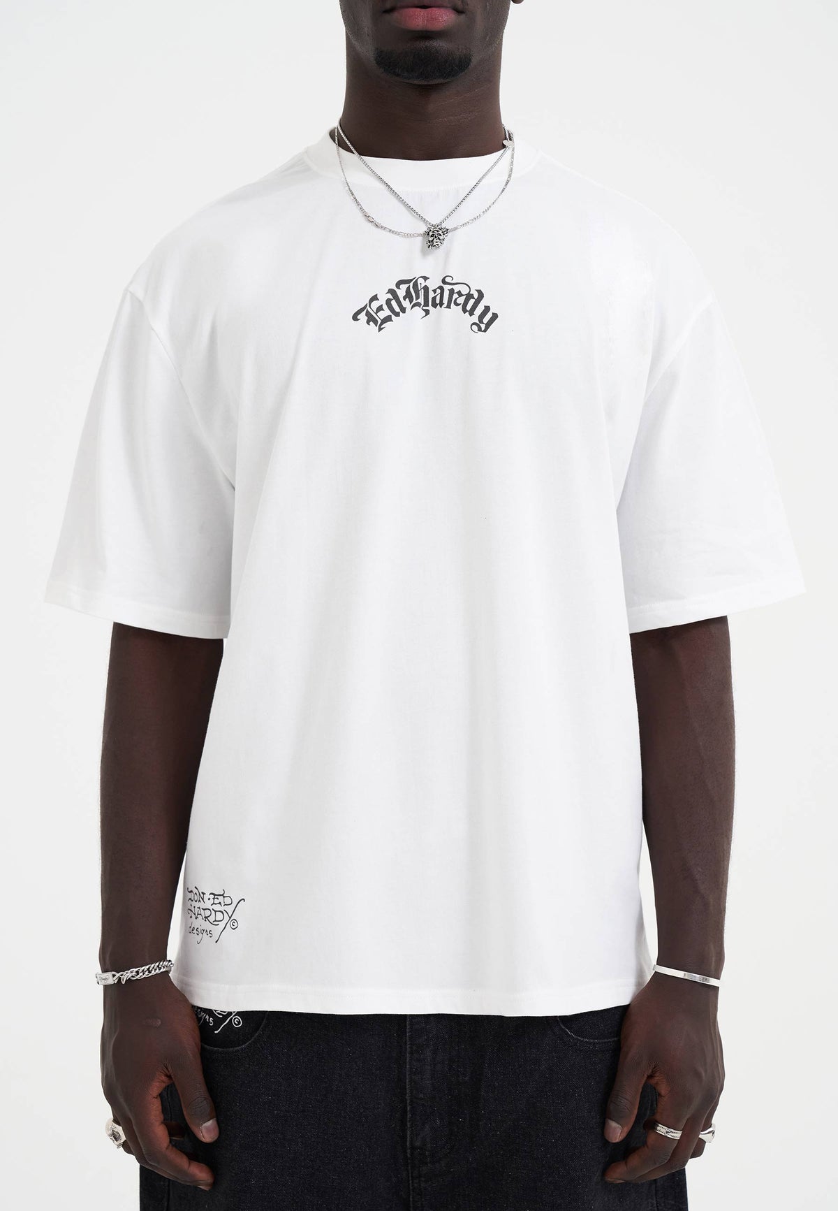 Mens Death Before Dishonor Eagle Relaxed T-Shirt - White