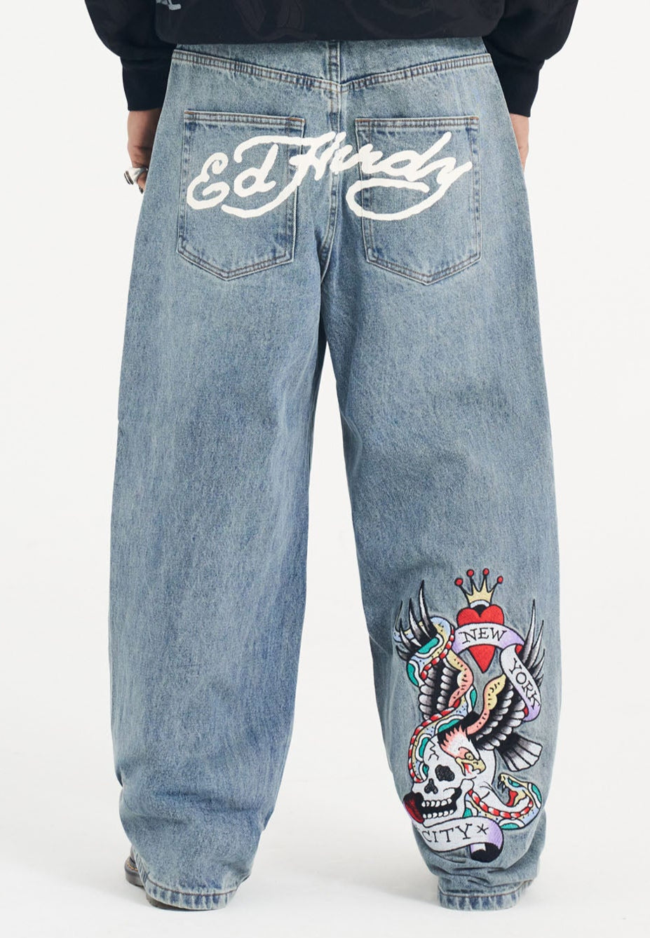 Mens Nyc Skull Xxtra Denim Trousers Jeans - Blue