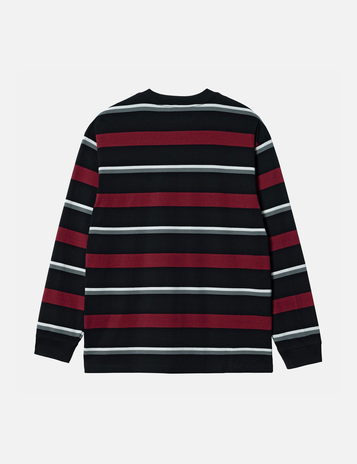 Bowman Stripe Long Sleeve T-Shirt - Corvina Burgundy
