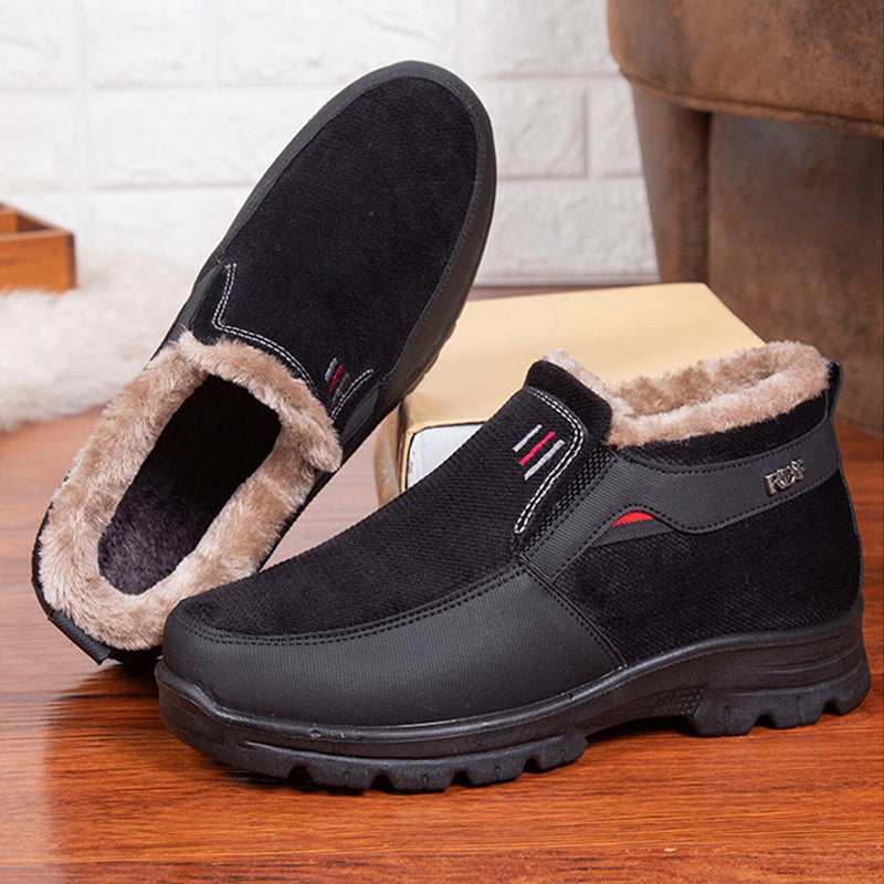 (Limited Time Discount 49% off) Men's Comfortable Lightweight Arch Support Winter Wool Shoes Waterproof Non-slip Warm Snow Shoes