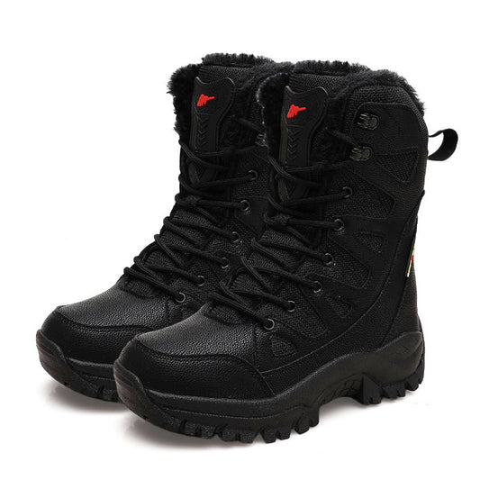 Dallader Men's Comfortable Waterproof Warm Fleece Snow Boots