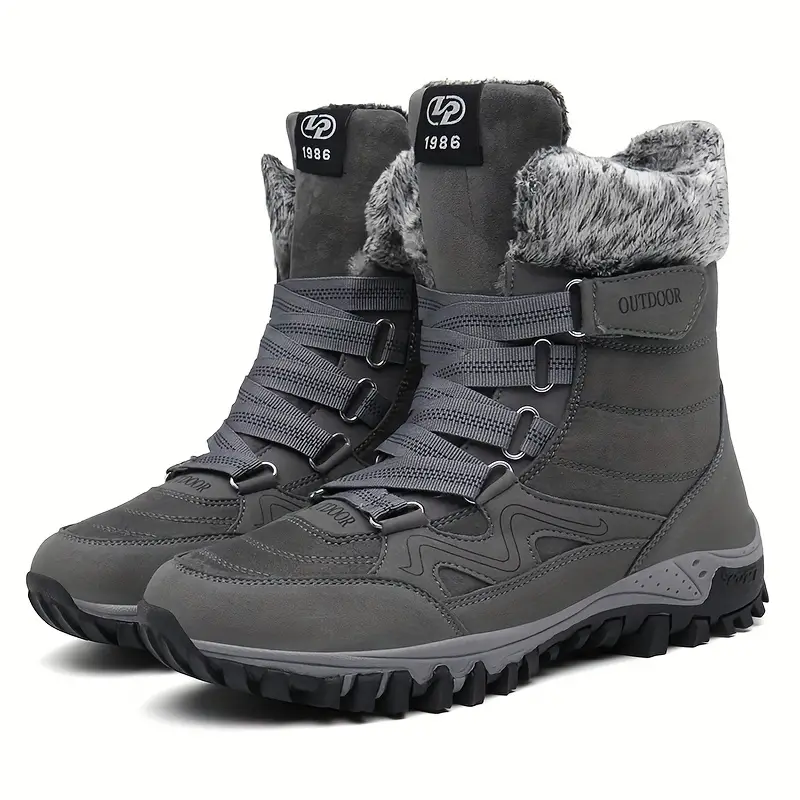 (Limited Time 49% Discount Event) Men's Orthopedic Arch Support Wide Toe Snow Boots Non-slip Waterproof Cold Warm Hiking Boots