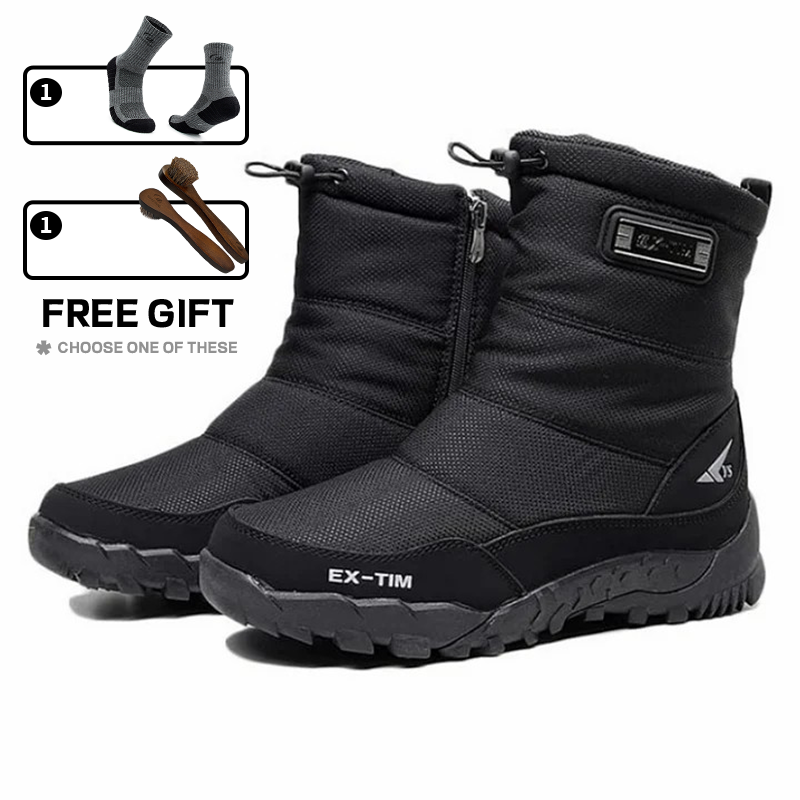 (Limited Time 70% Discount off)Men's Orthopedic Ankle Support Arch Support Snow Boots Waterproof Anti-Slip Warm&Light Hiking Boots