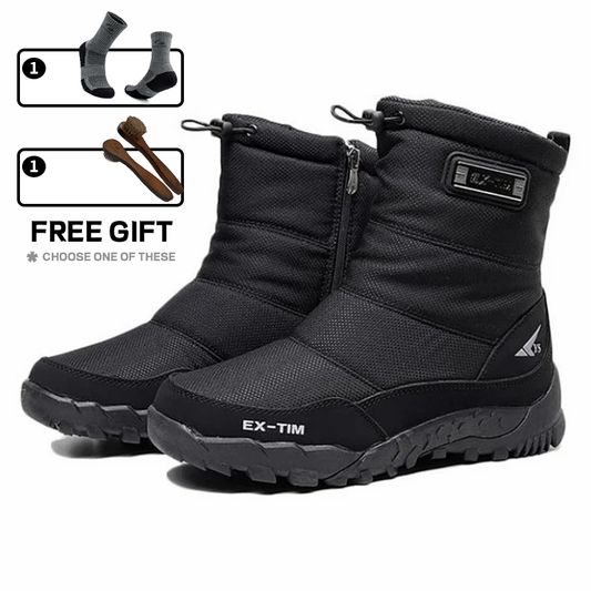 (Limited Time 70% Discount off)Men's Orthopedic Ankle Support Arch Support Snow Boots Waterproof Anti-Slip Warm&Light Hiking Boots