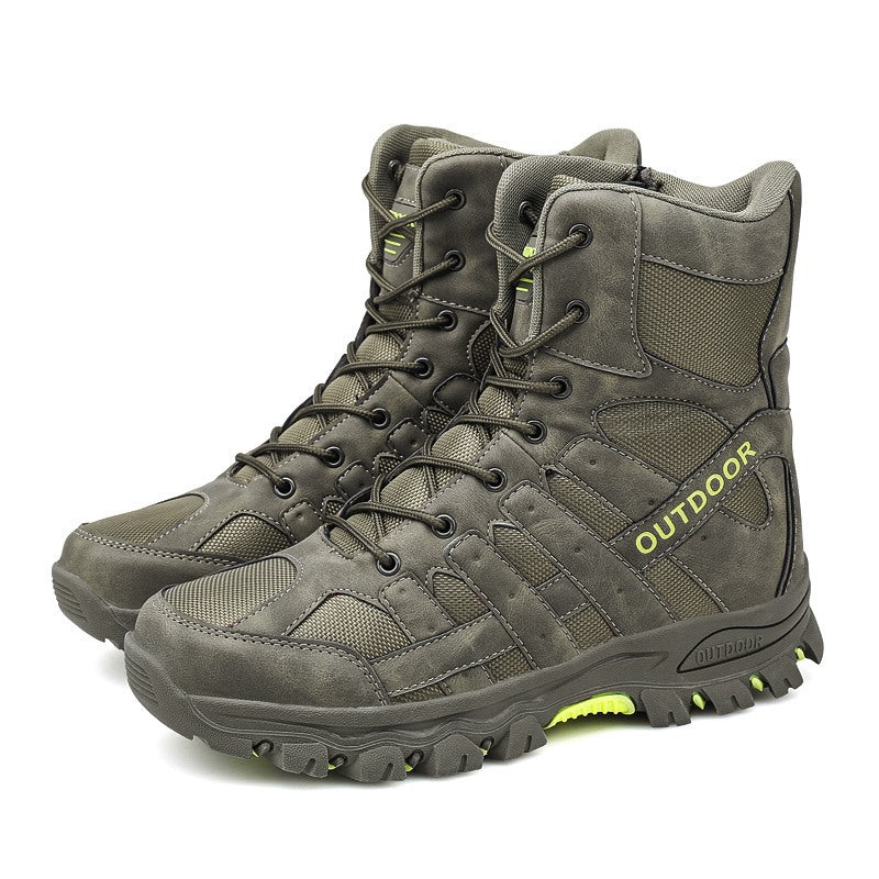 Men's Lightweight  Breathable Durable Anti-slip Hiking Boots Combat Army Boots Work Boots