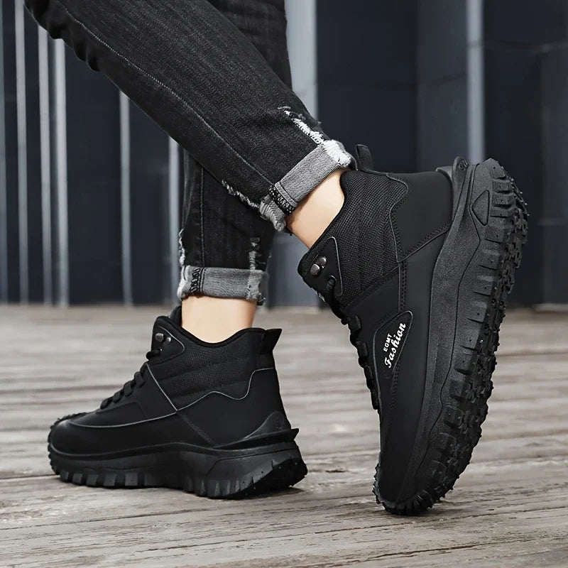 (⏰Limited Time Sale 70% OFF) Men’s Work Hiking Boots – Waterproof, Non-Slip, Puncture and Smash Resistant, Wide Toe, Arch Support – Ideal for Daily Wear and Outdoor Adventures